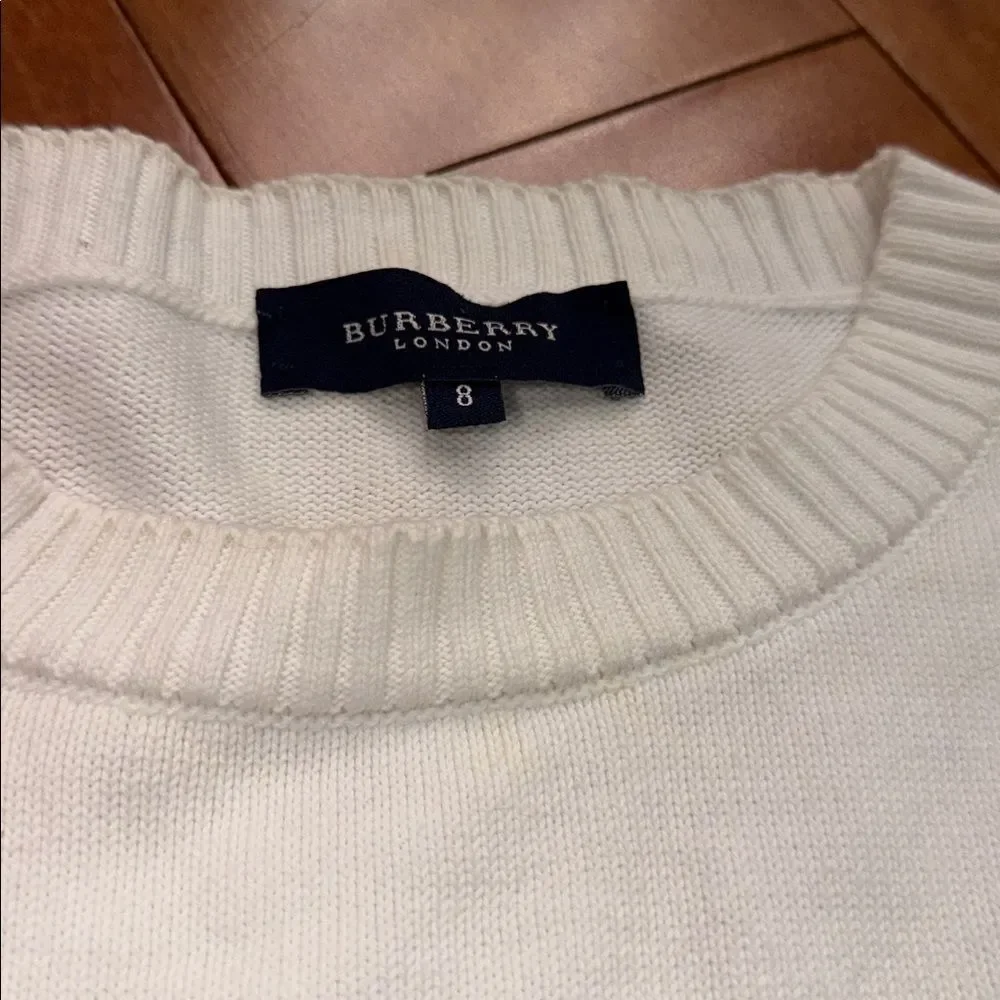 Burberry Vintage‎ Y2K crewneck sweater with the Equestrian Knight strips Size 8